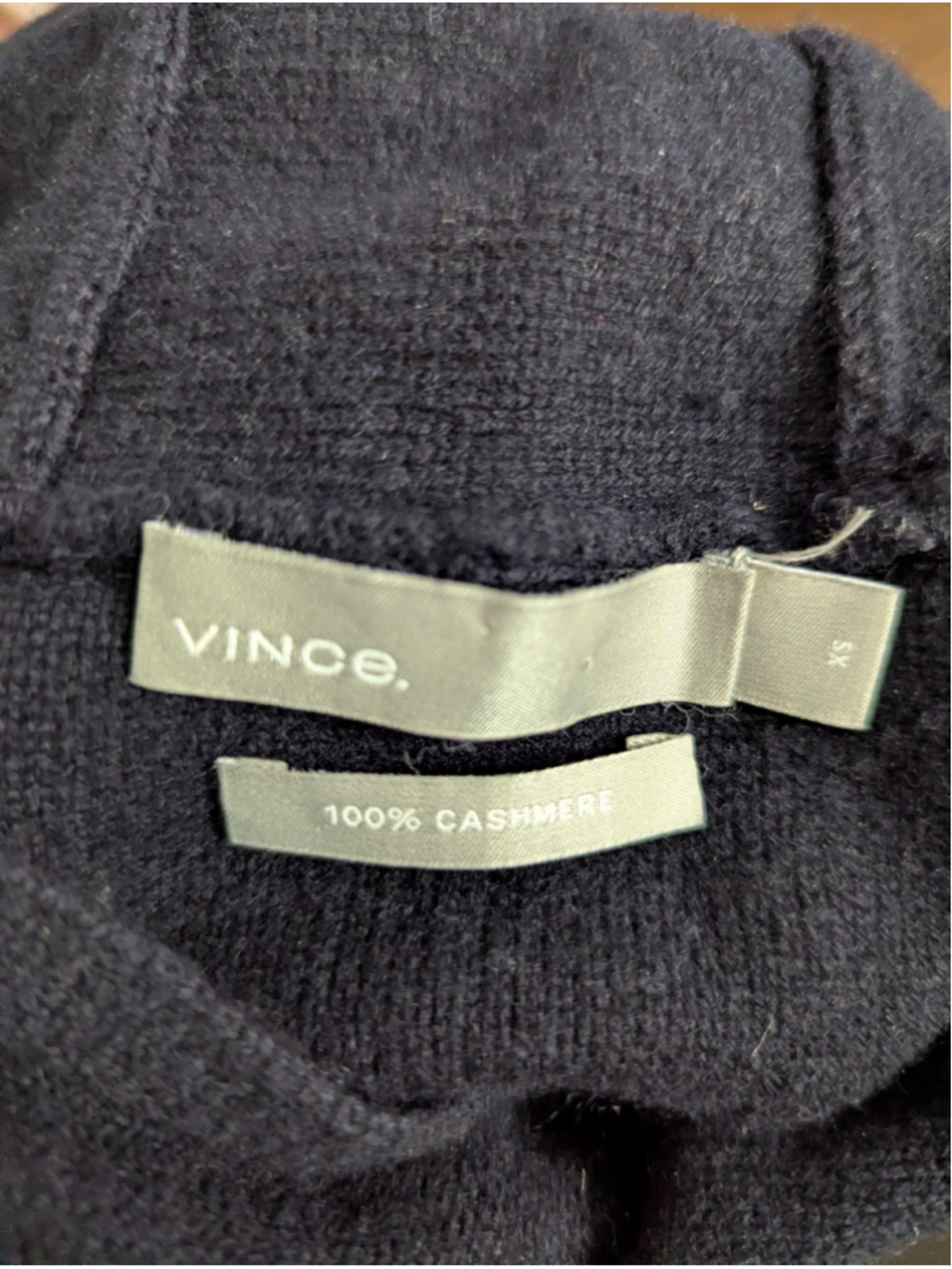 VINCE Striped Black and White Cashmere Hoodie Sweater Size XS - Picture 9 of 10